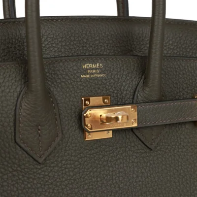 حقيبة Hermès Birkin 25 Vert de Gris توغو إكسسوارات معدنية ذهبية