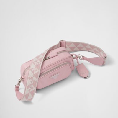 a0b926ce8f84bf8deaec811abaa5f5d8 Prada Nappa antique leather multi-pocket shoulder bag - Alabaster Pink