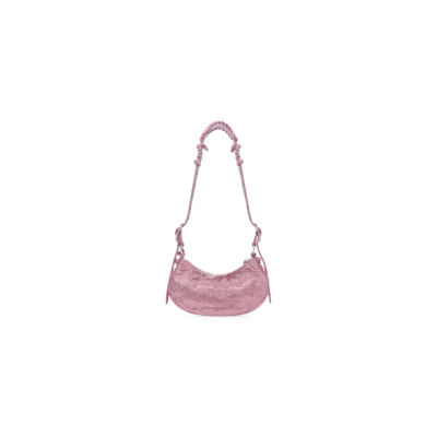 a0c88800a4fde399a44da182517d4b45 WOMEN'S LE CAGOLE XS SHOULDER BAG WITH RHINESTONES IN PINK