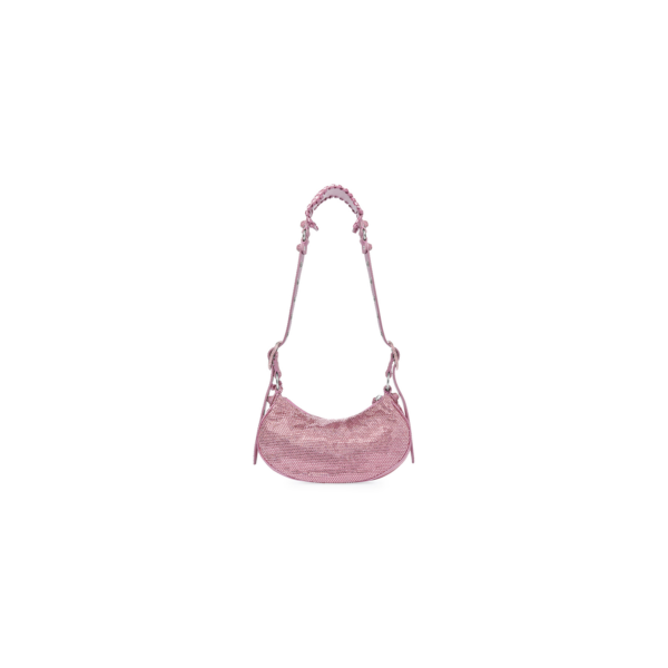 a0c88800a4fde399a44da182517d4b45 WOMEN'S LE CAGOLE XS SHOULDER BAG WITH RHINESTONES IN PINK