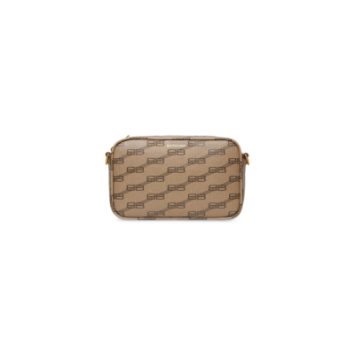 WOMEN'S SIGNATURE SMALL CAMERA BAG BB MONOGRAM COATED CANVAS IN BEIGE