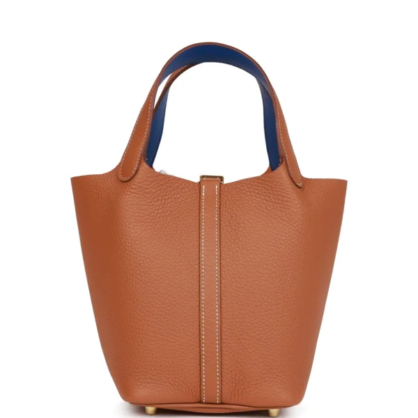 Hermès Eclat Picotin Lock 18 Gold Clemence Gold Hardware