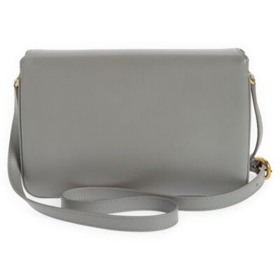 YSL Le Maillon Satchel in Smooth Leather in Grey
