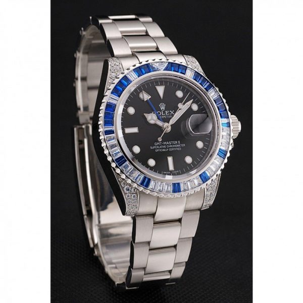 a1d0ed40ded32178b4ef44e0f44dd8ba Rolex GMT Master II 1453747 Black Dail Men Watch