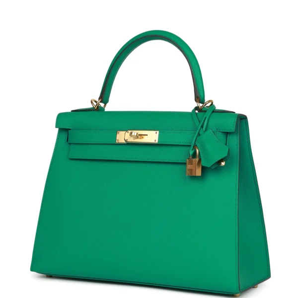 Hermès Kelly Sellier 28 Vert Jade Epsom Gold Hardware