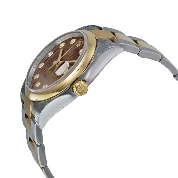 a2ed2bca8e653c87e426ac5c7db1b9d4 Rolex Datejust 116203BKMDO 36MM Black Mother of Pearl Dial Silver-tone Case
