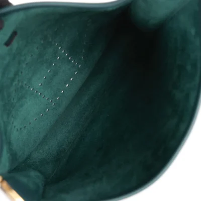 Hermès Evelyne PM Vert Cypress Clemence Gold Hardware