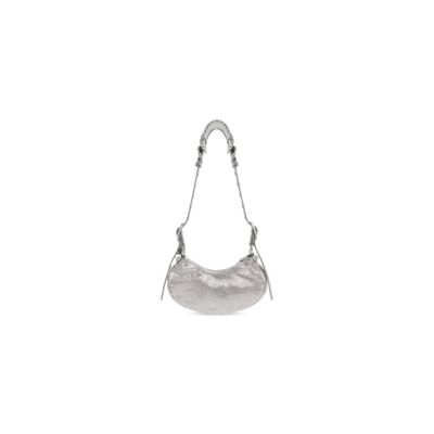 a33a90ca55bea7385eda3cb1032f80ca WOMEN'S LE CAGOLE XS SHOULDER BAG WITH RHINESTONES IN GREY