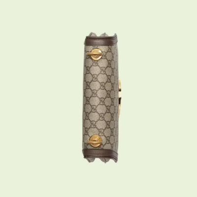 Gucci Medium Shoulder Bag With Round Interlocking G 699210 Dark Coffee