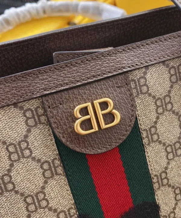 Balenciaga Hacker Graffiti Medium Tote Bag In Coated Canvas Dark Coffee