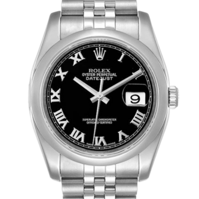 Rolex Datejust 116200BKRJ 36MM Black Dial Silver-tone Case