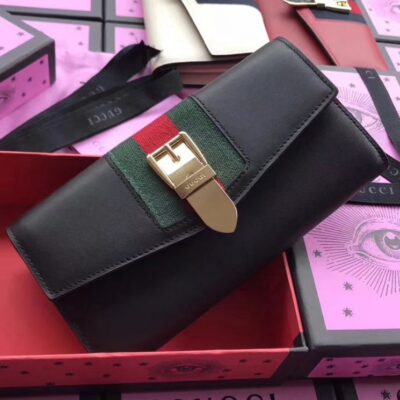 Gucci Sylvie leather continental wallet 476084
