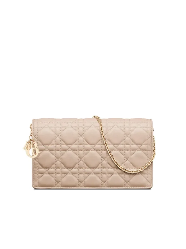 Dior Lady Dior Pouch in Hazelnut Cannage Lambskin