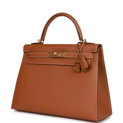 Hermès Kelly Sellier 32 Gold Epsom Gold Hardware