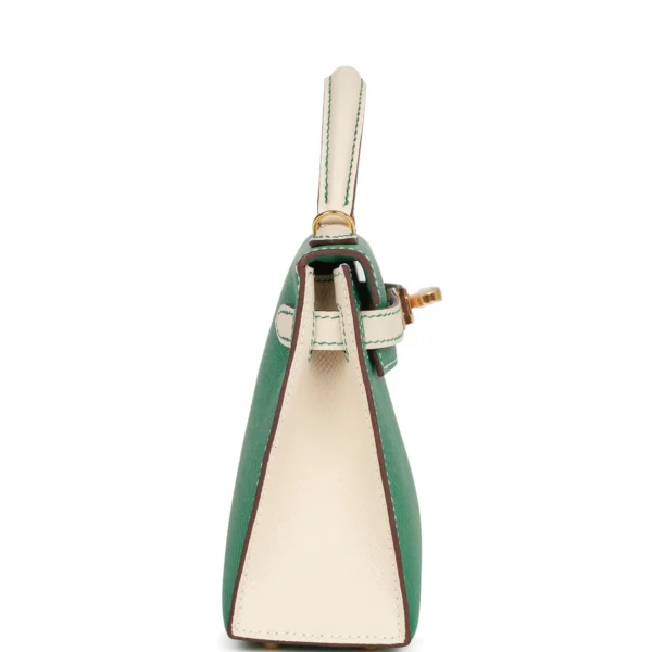 a715ace85d5fcaf645ea05b13d3f47ad Hermès Special Order (HSS) Kelly Sellier 20 Vert Jade and Craie Epsom Gold Hardware