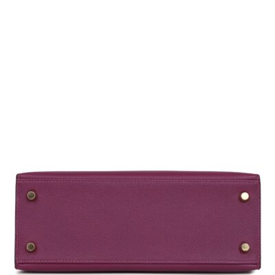 a8118f178d383cc278e3d8051f24ab19 Hermès Special Order (HSS) Kelly Sellier 25 Anemone Verso Epsom Gold Hardware
