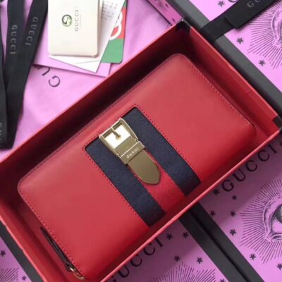 Gucci Sylvie leather zip around wallet 476083
