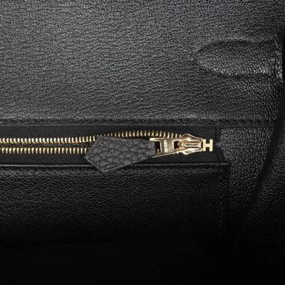 爱马仕 Birkin 35 黑色 Togo 皮革 Rose 金色五金 包