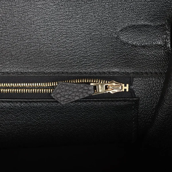 爱马仕 Birkin 35 黑色 Togo 皮革 Rose 金色五金 包