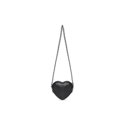 a8e5b5c3bb11a00386b14eb1dee4c478 WOMEN'S LE CAGOLE HEART MINI BAG IN BLACK