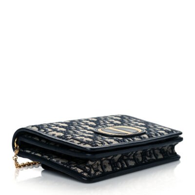 CHRISTIAN DIOR Oblique 30 Montaigne 2-In-1 Pouch Blue
