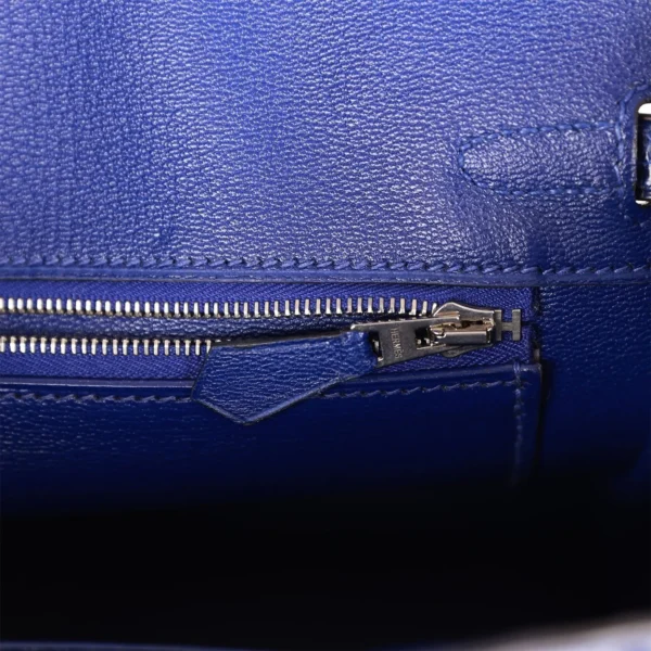 Hermès Birkin 25 Bleu Electric Shiny Niloticus Crocodile Palladium Hardware
