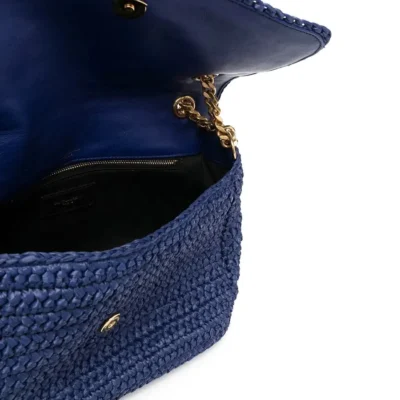 YSL Niki Medium Chain Bag in Raffia and Leather