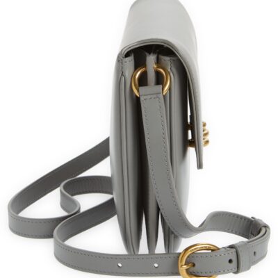 YSL Le Maillon Satchel in Smooth Leather in Grey