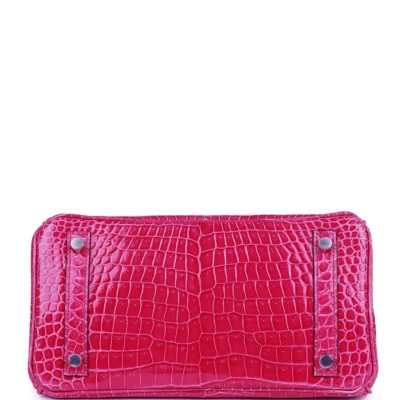 a9f9c46336de5066d1fe7c907c6bbbbd Hermès Birkin 25 Rose Mexico Shiny Porosus Crocodile Palladium Hardware