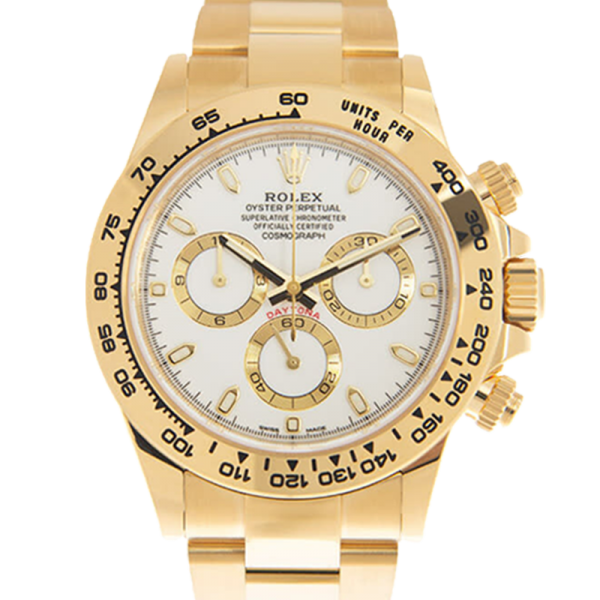 Rolex Daytona 116508WSO 40MM White Dial Yellow Gold-tone Case