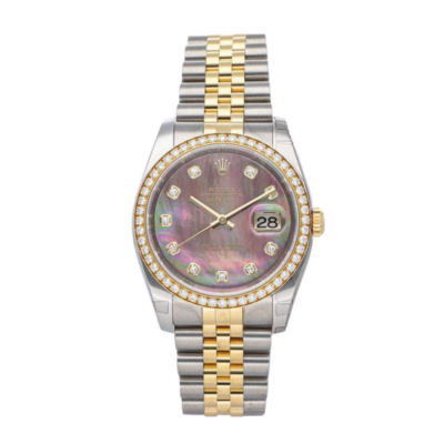 aa75e7c8b9e1c17df88a1339db3db9a0 Rolex Datejust 116243BKMDJ 36MM Mother of Pearl Silver-tone Case