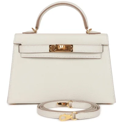 aac9a09b3b39f8caf50936d6c8d0f178 Hermès Kelly Sellier 20 Mushroom Chèvre Gold Hardware