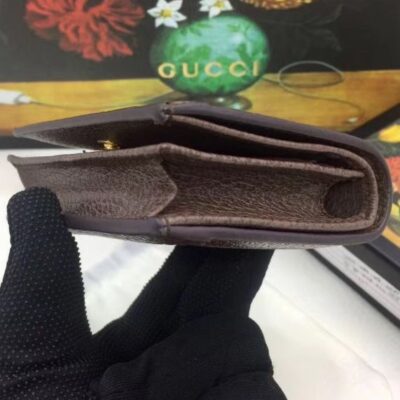 Gucci Ophidia GG card case 523155 Dark Coffee
