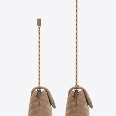 YSL Loulou Small Chain Bag in Quilted 'Y' Suede