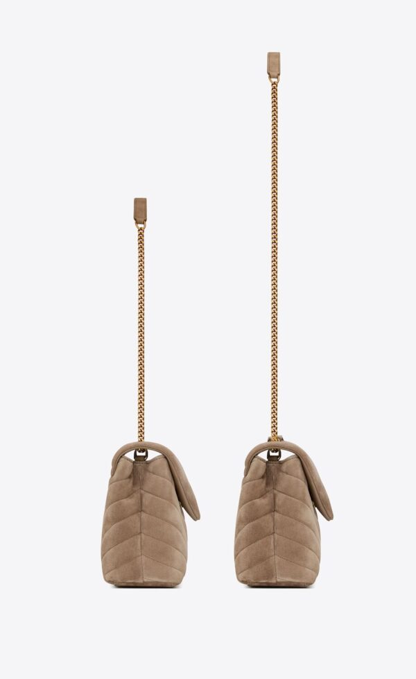 YSL Loulou Small Chain Bag in Quilted 'Y' Suede