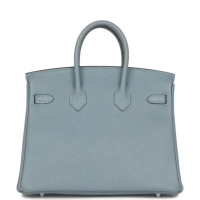 Hermès Birkin 25 Bleu Lin Verso Togo Palladium Hardware