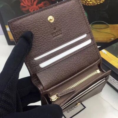 Gucci Ophidia GG card case 523155 Dark Coffee