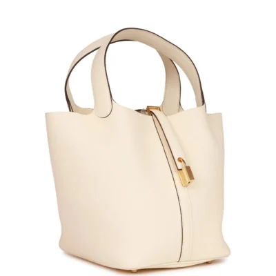حقيبة Hermès Picotin Lock 22 Nata كليمنس إكسسوارات معدنية ذهبية