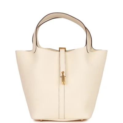 حقيبة Hermès Picotin Lock 22 Nata كليمنس إكسسوارات معدنية ذهبية