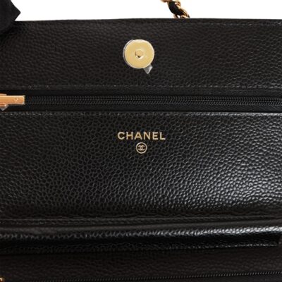 Chanel Wallet on Chain WOC Black Caviar Gold Hardware