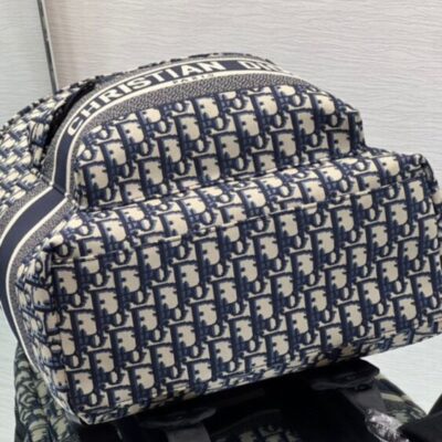 迪奥 travel 深蓝色 双肩包