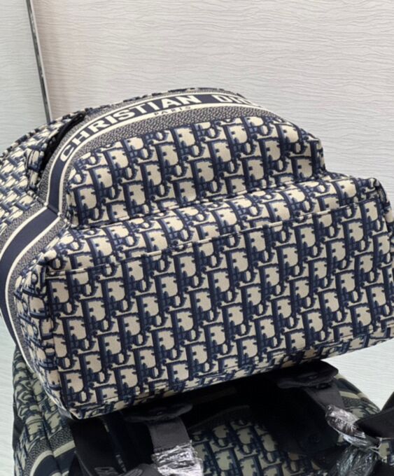 迪奥 travel 深蓝色 双肩包