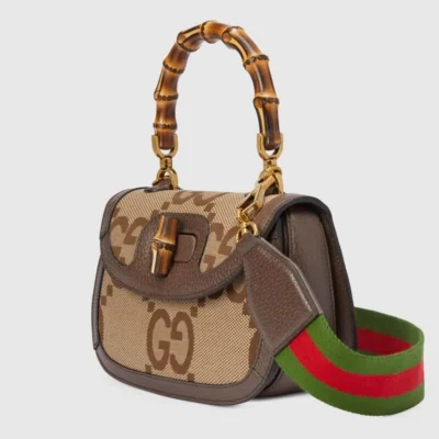 Small Bamboo Bag with Super Double G No.675797 UKMDT 2570
