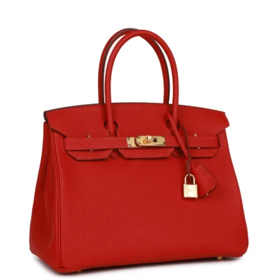 Hermès Special Order (HSS) Birkin 30 Rouge Casaque Togo Gold Hardware