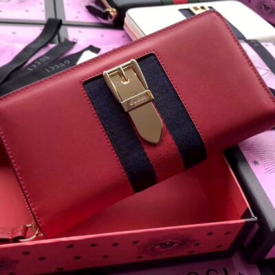 Gucci Sylvie leather zip around wallet 476083