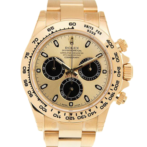 Rolex Daytona 116508BKCSO 40MM Black and Champagne Dial Yellow Gold-tone Case