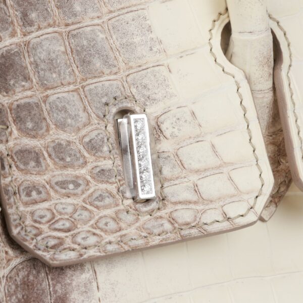 Hermès Birkin 25 Himalaya Niloticus Crocodile Palladium Hardware