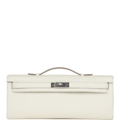Hermès Kelly Cut Mushroom Swift Palladium Hardware
