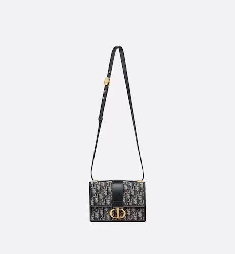 SMALL 30 MONTAIGNE BAG Blue Dior Oblique Jacquard