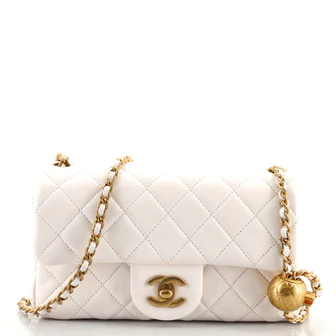 Chanel Pearl Crush Flap Bag Quilted Lambskin Mini